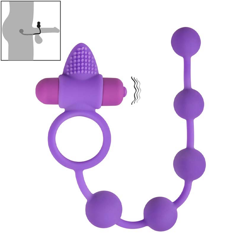 Vòng đeo dương vật kèm nút hậu môn