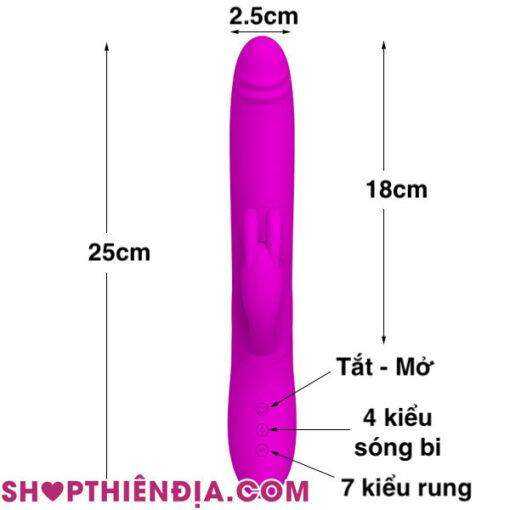 Sản phẩm được tích hợp 7 chế độ rung siêu mạnh mẽ giúp kích thích điểm G hiệu quả