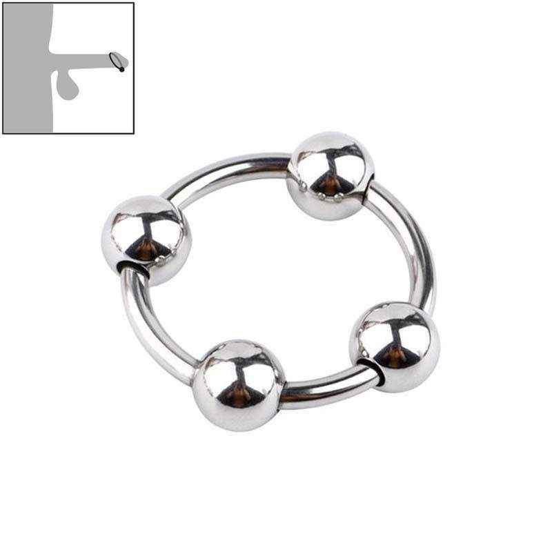 Vòng đeo đầu khấc bằng kim loại có 4 bi Orbital